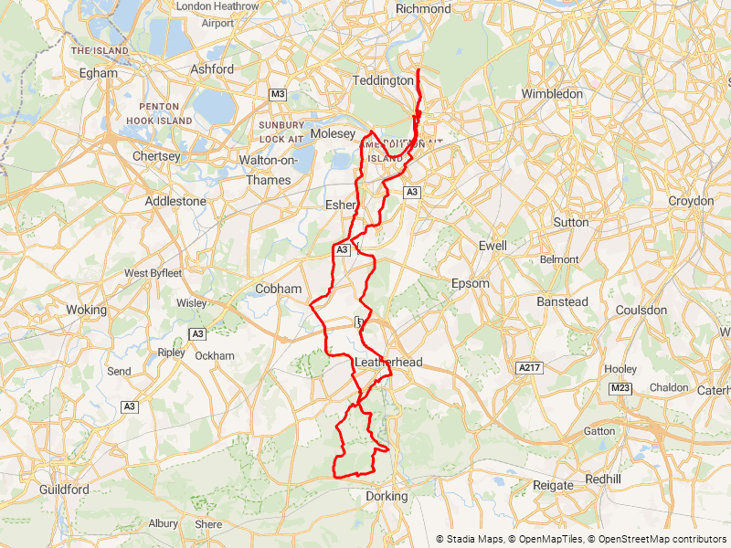 Winter Appropriate Surrey Gravel map
